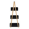 Floor shelf Tercy pakoworld bamboo in black-natural color 30x18x80cm