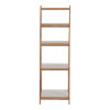 Foldable floor shelf Benwen pakoworld rubberwood-mdf in white-natural color 42x34.5x140cm