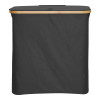 Laundry rack Lodge pakoworld bamboo-fabric in grey color 54x33x60cm