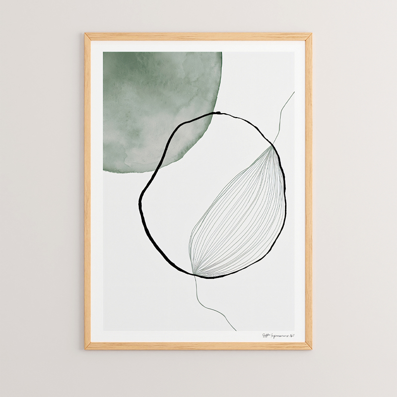 Wall art in frame Bereto pakoworld with digital print 33x1.5x48cm