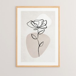 Wall art in frame Bevo pakoworld with digital print 33x1.5x48cm