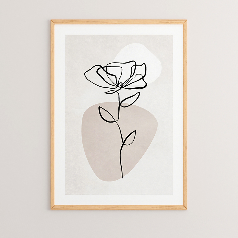 Wall art in frame Bevo pakoworld with digital print 33x1.5x48cm