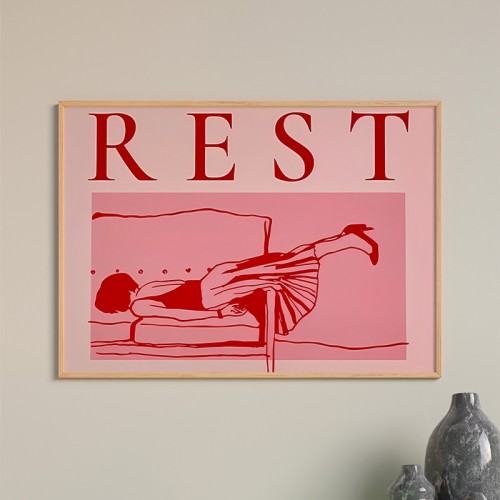 Πίνακας Restika pakoworld με ψηφιακή εκτύπωση και πλαίσιο 48x1.5x33εκ