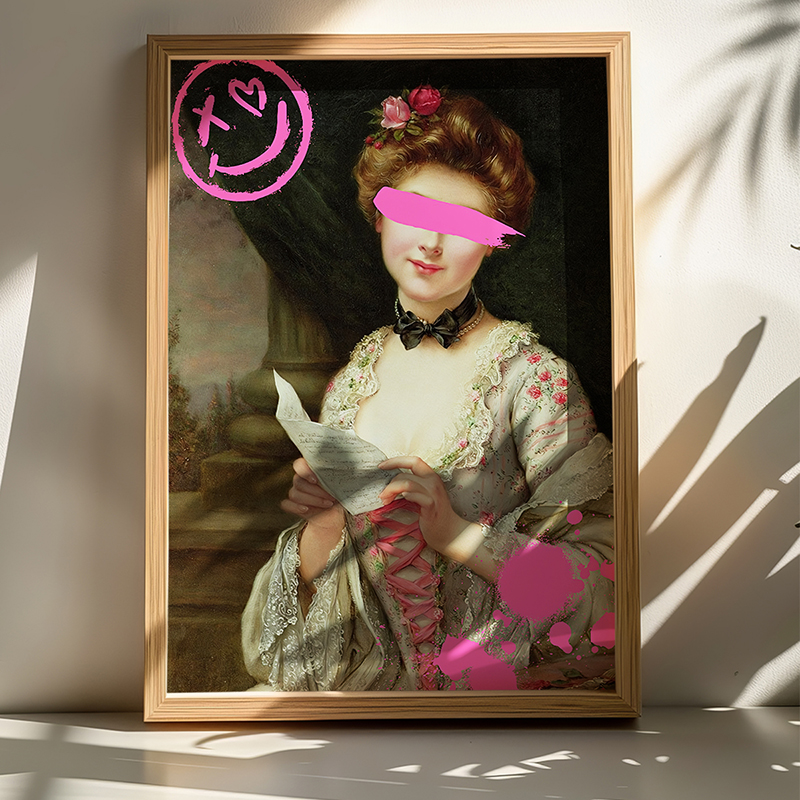 Wall art in frame Elenda pakoworld with digital print 33x1.5x48cm