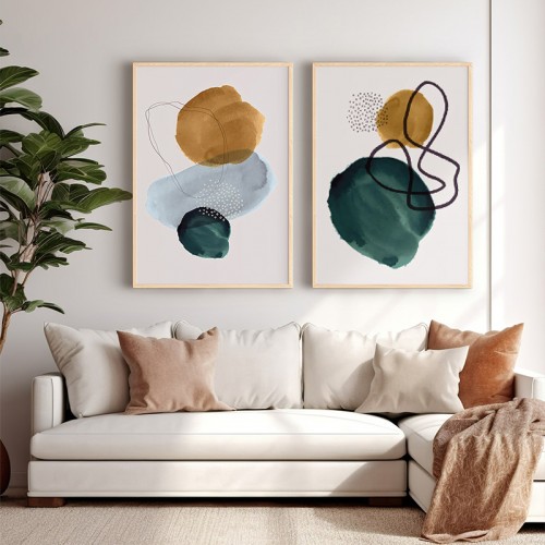 Πίνακας Cerzen pakoworld δίπτυχος με ψηφιακή εκτύπωση και πλαίσιο 33x1.5x48εκ