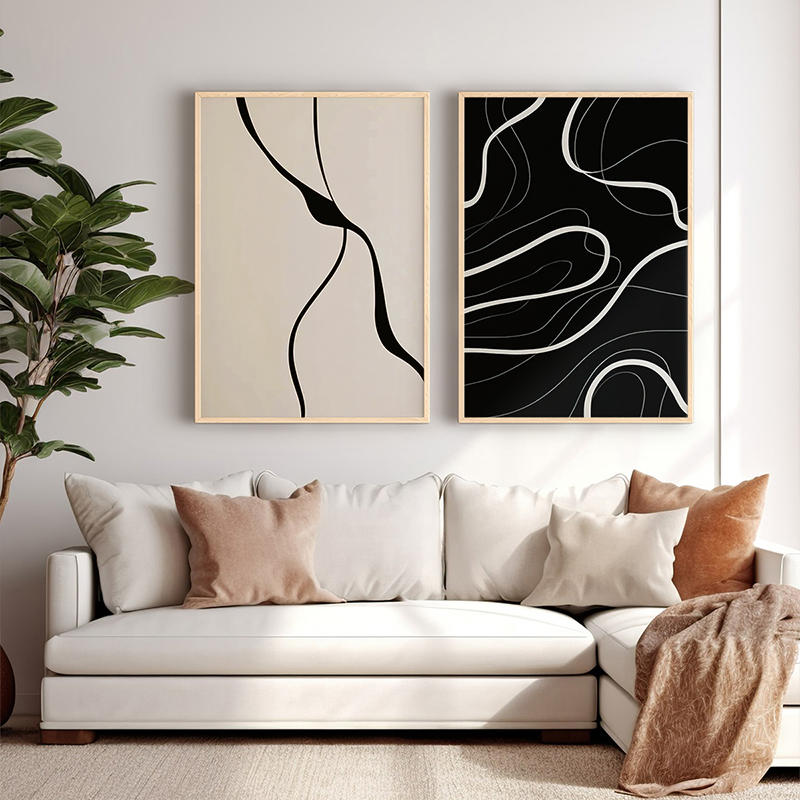 Wall art in frame Bennez pakoworld diptyque with digital print 33x1.5x48cm