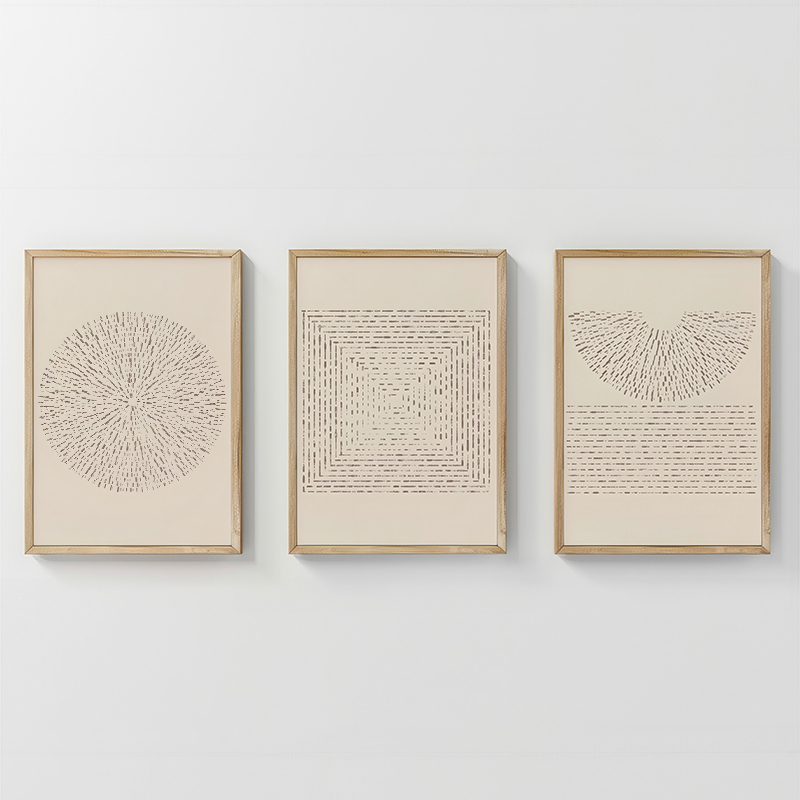 Wall art in frame Fouldy pakoworld triptyque with digital print 33x1.5x48cm