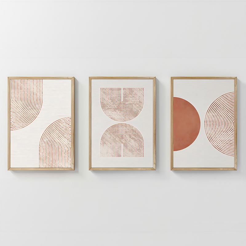 Wall art in frame Chilen pakoworld triptyque with digital print 33x1.5x48cm