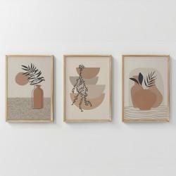 Wall art in frame Derzy pakoworld triptyque with digital print 33x1.5x48cm