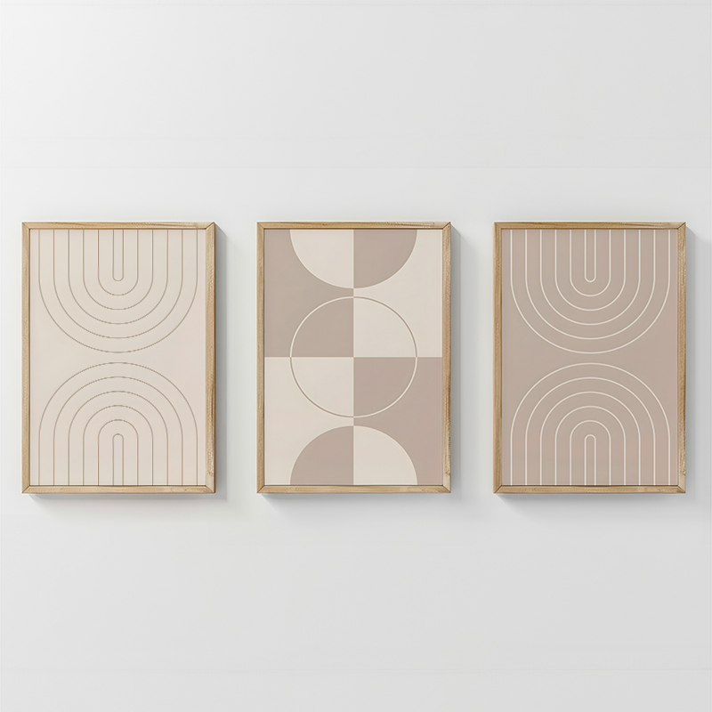 Πίνακας Zenzia pakoworld τρίπτυχος με ψηφιακή εκτύπωση και πλαίσιο 33x1.5x48εκ