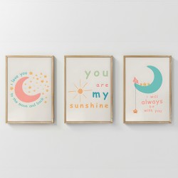 Πίνακας Pepy pakoworld τρίπτυχος με ψηφιακή εκτύπωση και πλαίσιο 33x1.5x48εκ