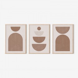 Πίνακας Loana pakoworld τρίπτυχος με ψηφιακή εκτύπωση και πλαίσιο 33x1.5x48εκ