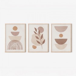 Wall art in frame Binbia pakoworld triptyque with digital print 33x1.5x48cm