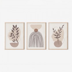 Wall art in frame Frendy pakoworld triptyque with digital print 33x1.5x48cm