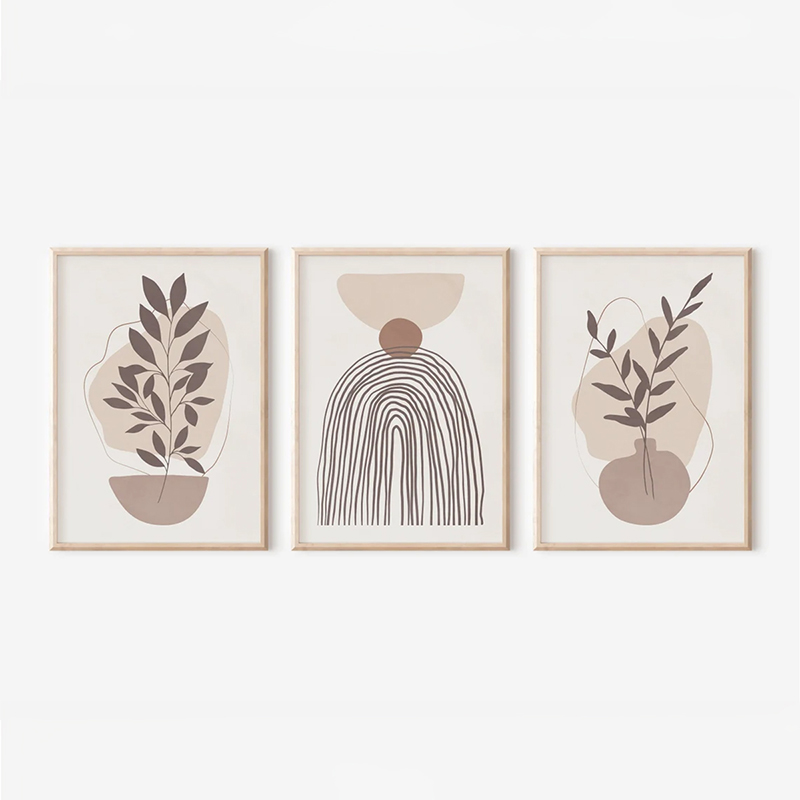 Wall art in frame Frendy pakoworld triptyque with digital print 33x1.5x48cm