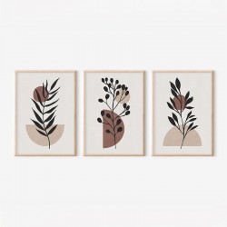 Πίνακας Stenfy pakoworld τρίπτυχος με ψηφιακή εκτύπωση και πλαίσιο 33x1.5x48εκ