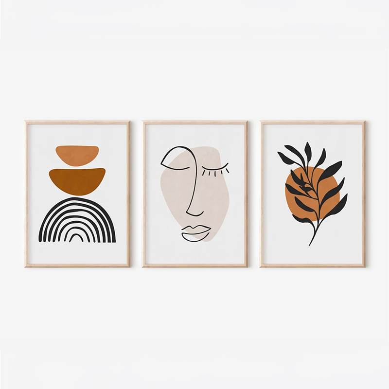 Wall art in frame Dremfia pakoworld triptyque with digital print 33x1.5x48cm