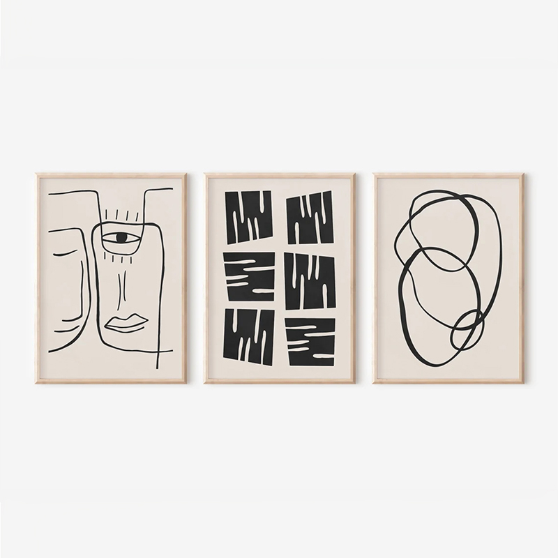 Πίνακας Lumora pakoworld τρίπτυχος με ψηφιακή εκτύπωση και πλαίσιο 33x1.5x48εκ