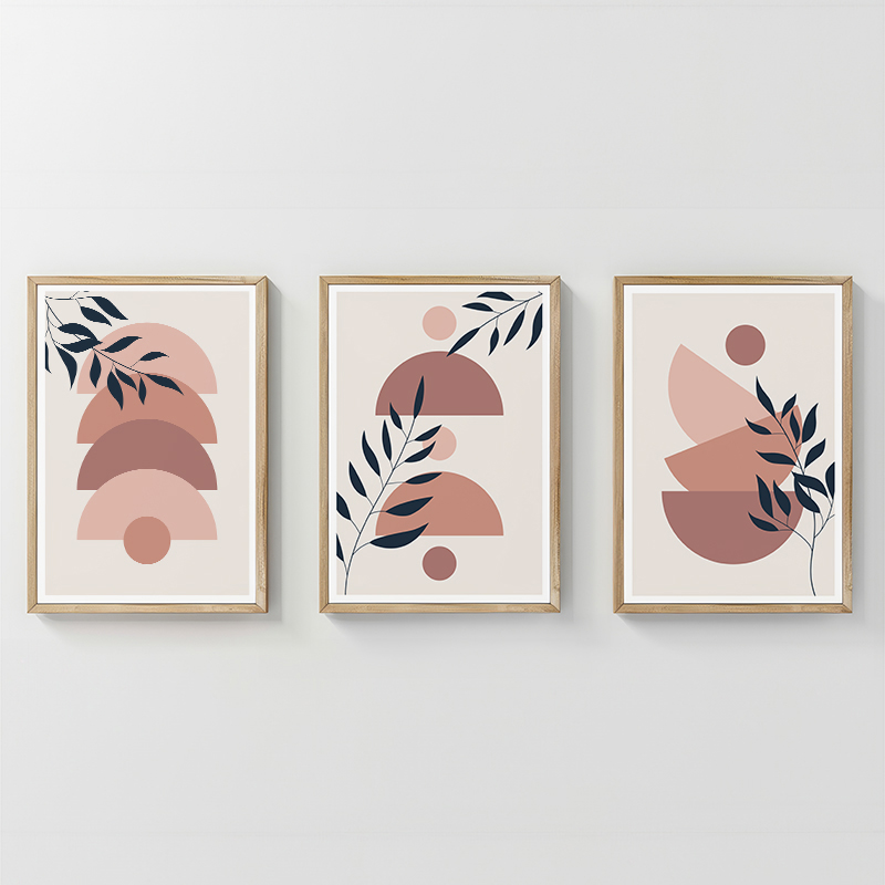 Wall art in frame Elun pakoworld triptyque with digital print 33x1.5x48cm