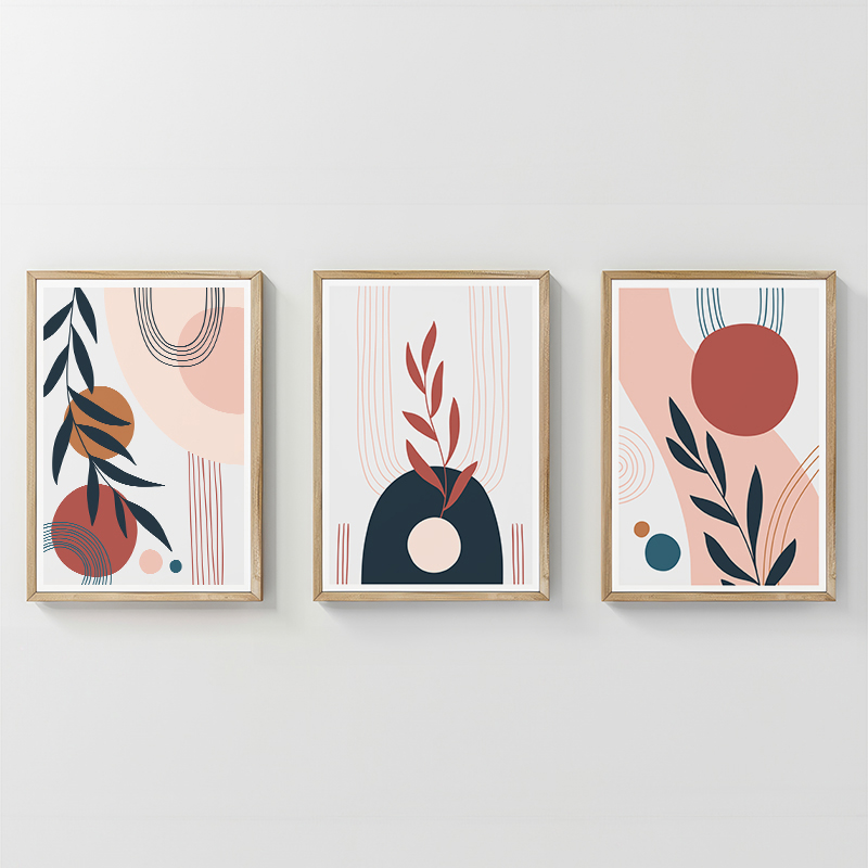 Wall art in frame Caeris pakoworld triptyque with digital print 33x1.5x48cm