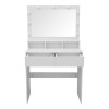Τουαλέτα κρεβατοκάμαρας Vanity pakoworld με led λευκό 80x40x140εκ