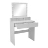 Dressing table Virna pakoworld with led white 80x40x145cm