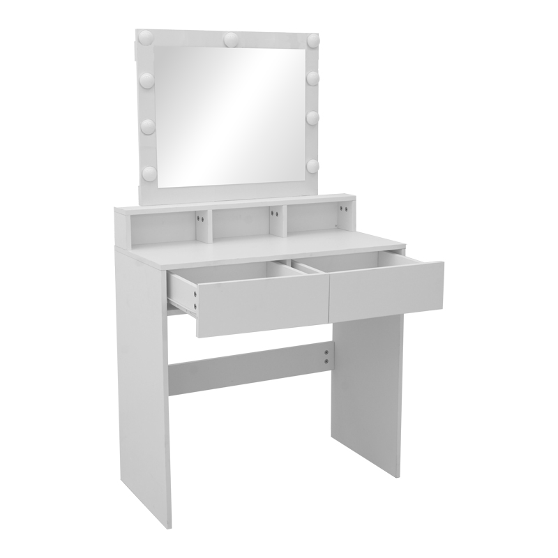Dressing table Virna pakoworld with led white 80x40x145cm
