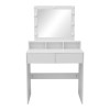 Dressing table Virna pakoworld with led white 80x40x145cm