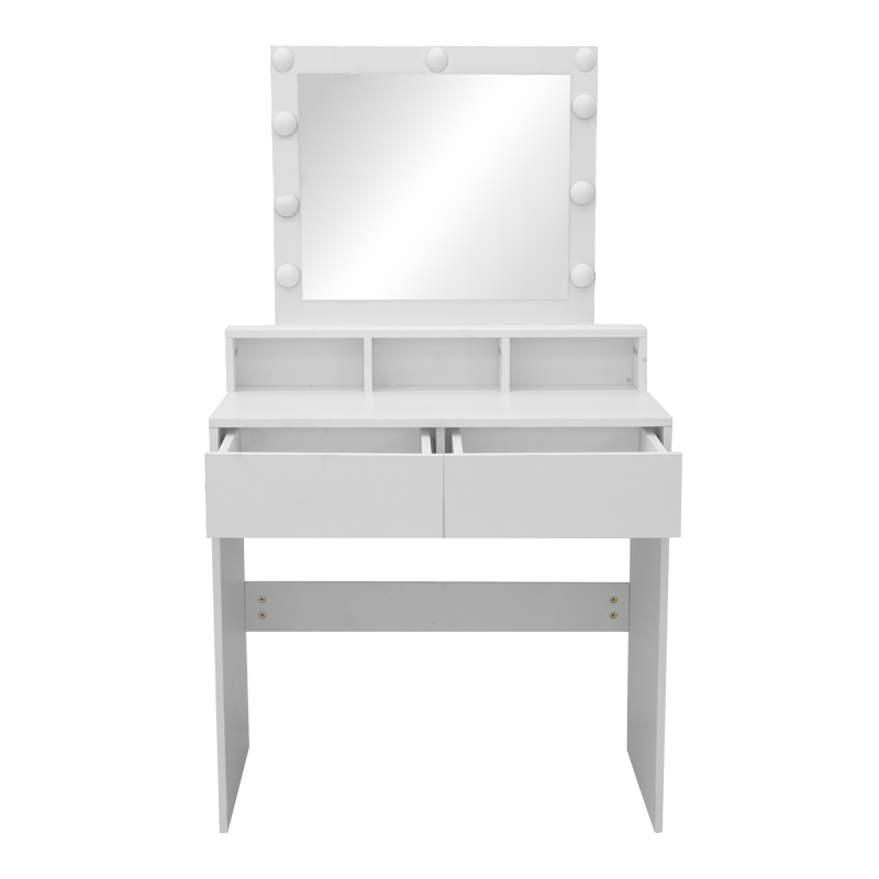 Dressing table Virna pakoworld with led white 80x40x145cm