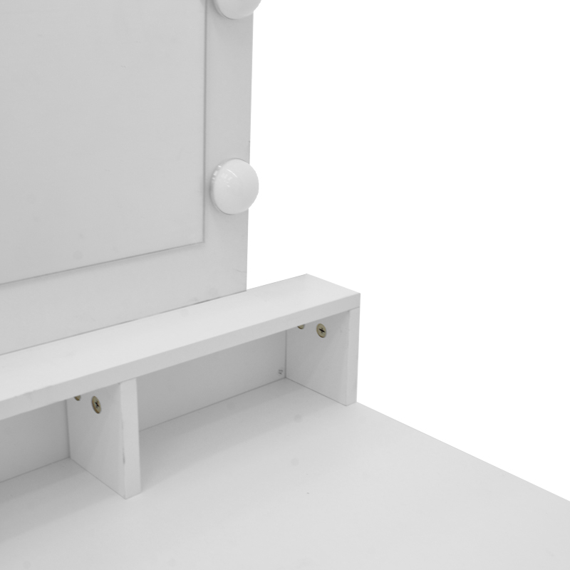 Dressing table Virna pakoworld with led white 80x40x145cm