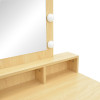 Dressing table Virna pakoworld with led in natural color 80x40x145cm