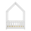 Children's bed Bambie with railing Montessori pakoworld pine wood white 90x190cm