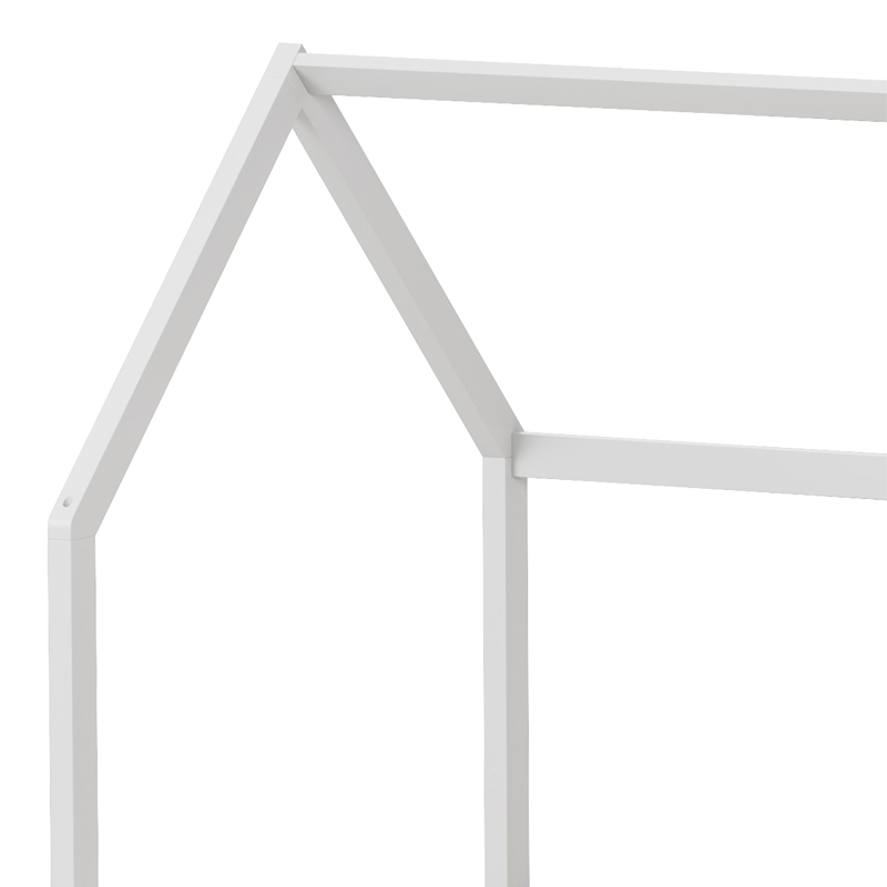 Children's bed Bambie with railing Montessori pakoworld pine wood white 90x190cm