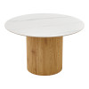 Sikulu pakoworld oak MDF with ceramic surface in white marble look D125x77cm