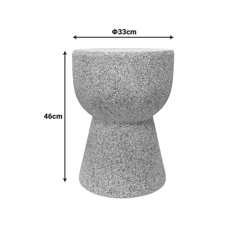 Side table Efria pakoworld ecru MGO D33x46cm