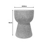Side table Efria pakoworld grey MGO D33x46cm