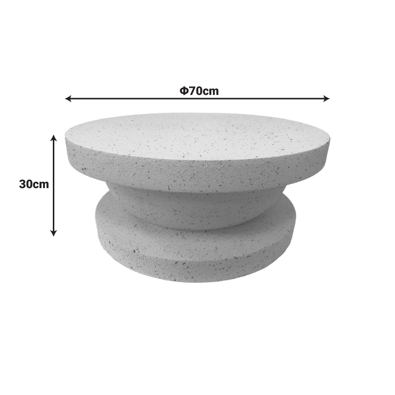 Coffee table Cerba pakoworld white MGO D70x30cm