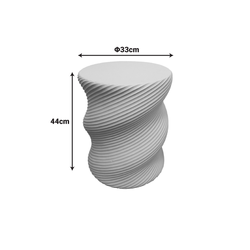 Side table Rinda pakoworld cream MGO D33x40cm