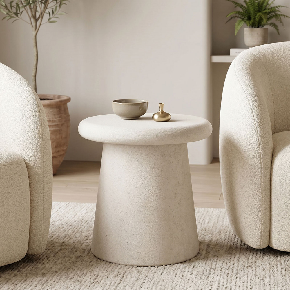 Coffee table Herona pakoworld mdf white D50x48cm