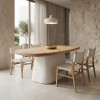 Dining table Herona pakoworld fir-mdf oak-white 180x90x78cm