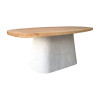 Dining table Herona pakoworld fir-mdf oak-white 180x90x78cm
