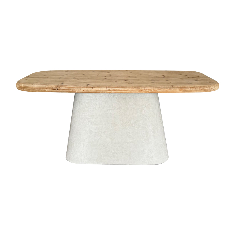 Dining table Herona pakoworld fir-mdf oak-white 180x90x78cm