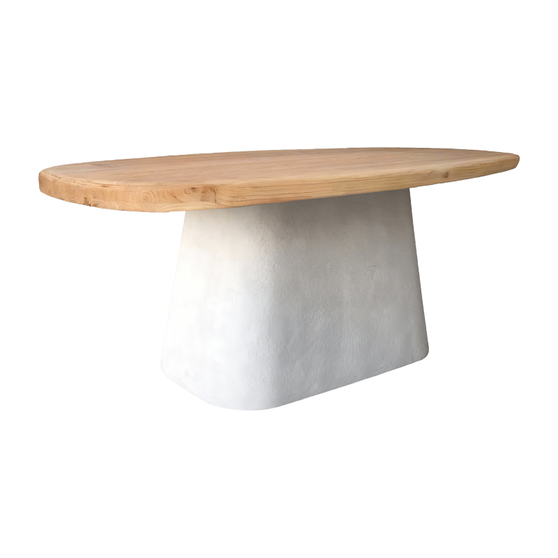 Dining table Herona pakoworld fir-mdf oak-white 180x90x78cm