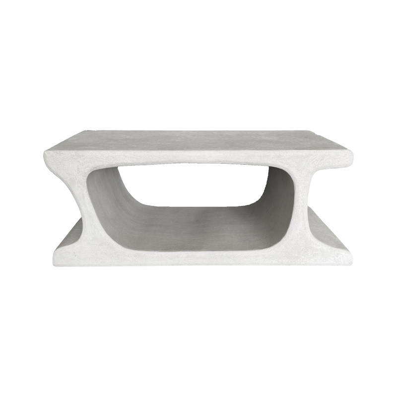 Coffee table Nafel pakoworld mdf white 120x60x45cm