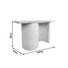 Console table Jeckie pakoworld fir-mdf oak-white 120x38x80cm