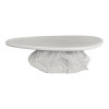 Τραπέζι σαλονιού Zinol pakoworld mdf-polyresin λευκό 105x62x32εκ