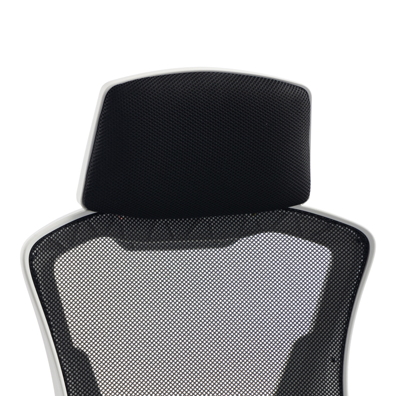 Καρέκλα γραφείου διευθυντή με υποπόδιο Meton pakoworld λευκό - mesh μαύρο 48x60x118-128εκ