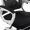 Καρέκλα γραφείου διευθυντή με υποπόδιο Meton pakoworld λευκό - mesh μαύρο 48x60x118-128εκ