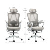 Exeter pakoworld director's office chair white - mesh gray 50x58x119-129cm
