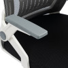 Καρέκλα γραφείου εργασίας Penza pakoworld λευκή - mesh μαυρο 48x58x92-102εκ
